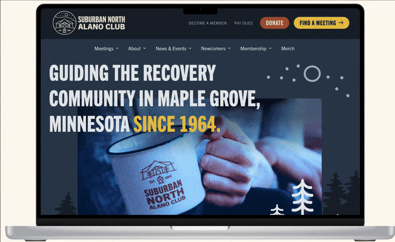homepage animated mockup