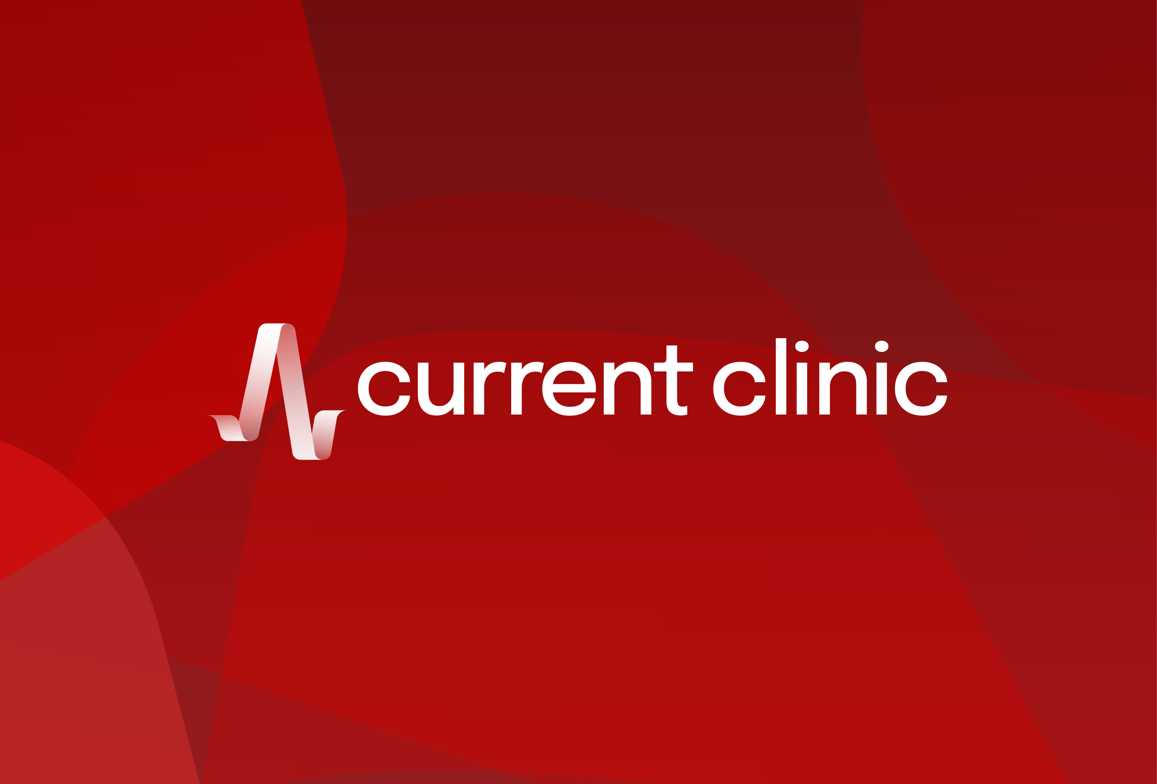 Logo over a red textured background