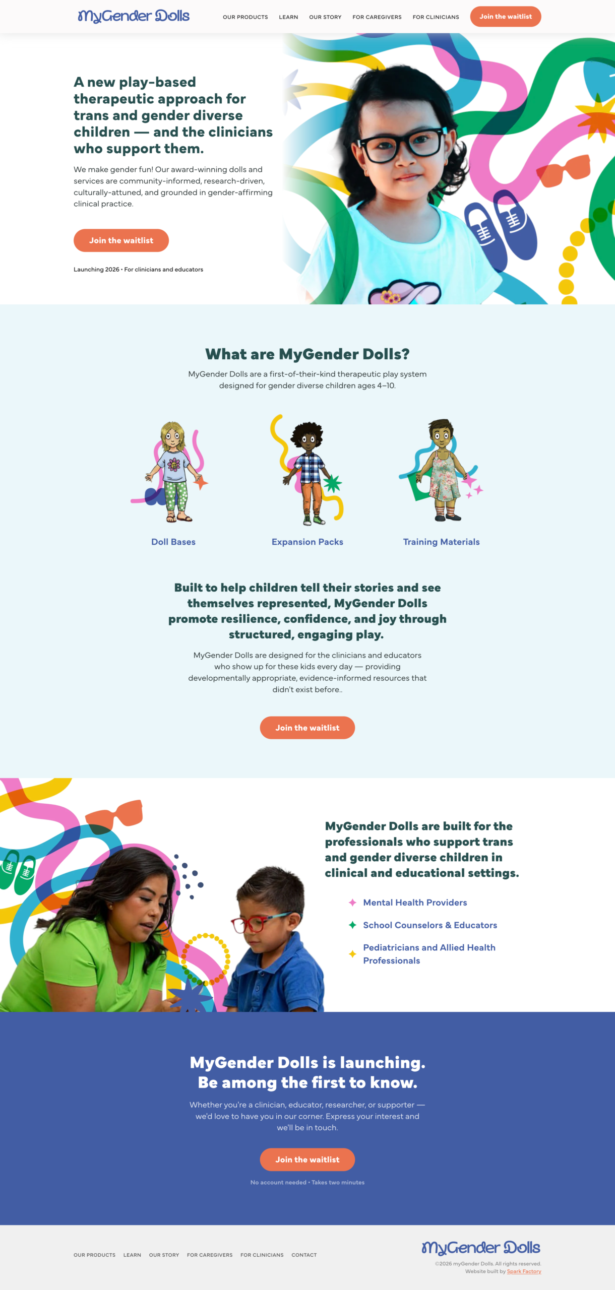 mygender dolls website design